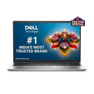Dell Inspiron 15 3520 Laptop – 15.6 inch FHD (39.62cm) Display, 13th Gen Intel Core i3-1315U Processor, 8 GB RAM, 512 GB SSD, Black, 1.65Kg, Lightweight and Portable